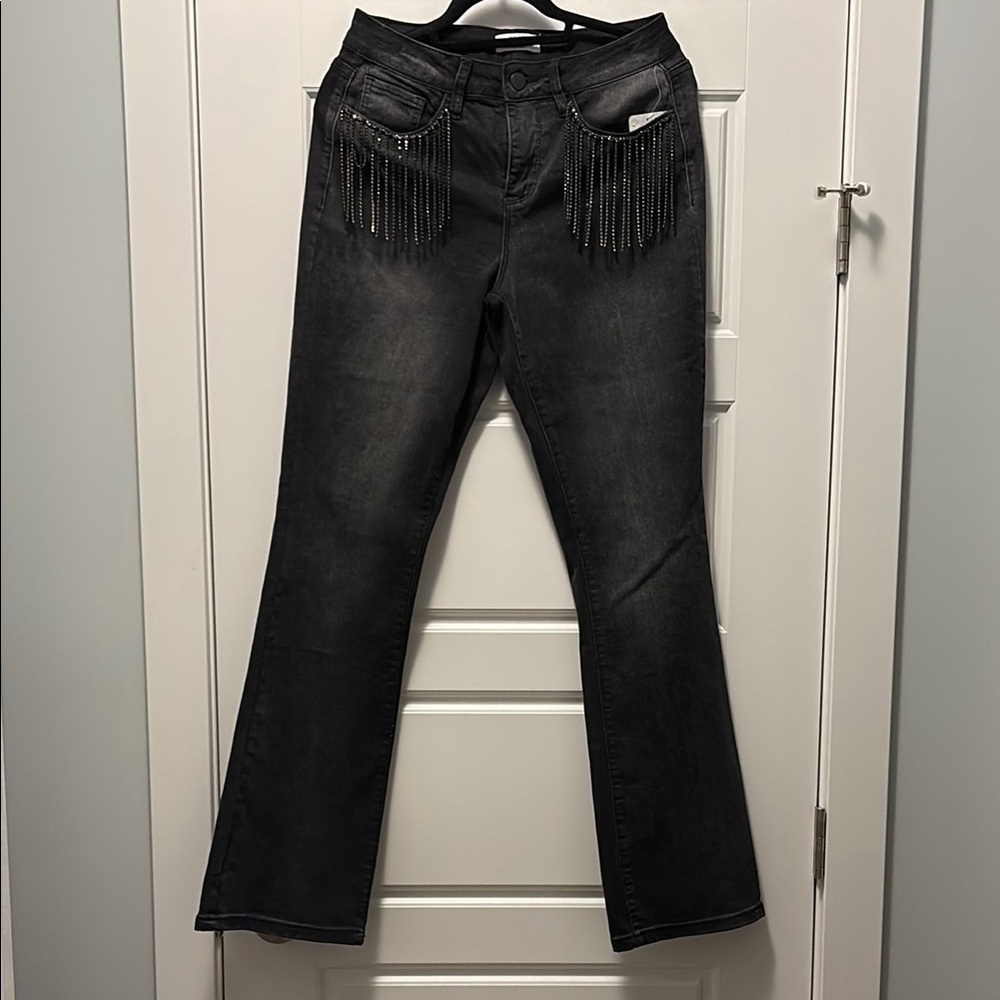 RFM NWT (Royalty for Me) Beaded Flare Jeans size 6. - Picture 7 of 16
